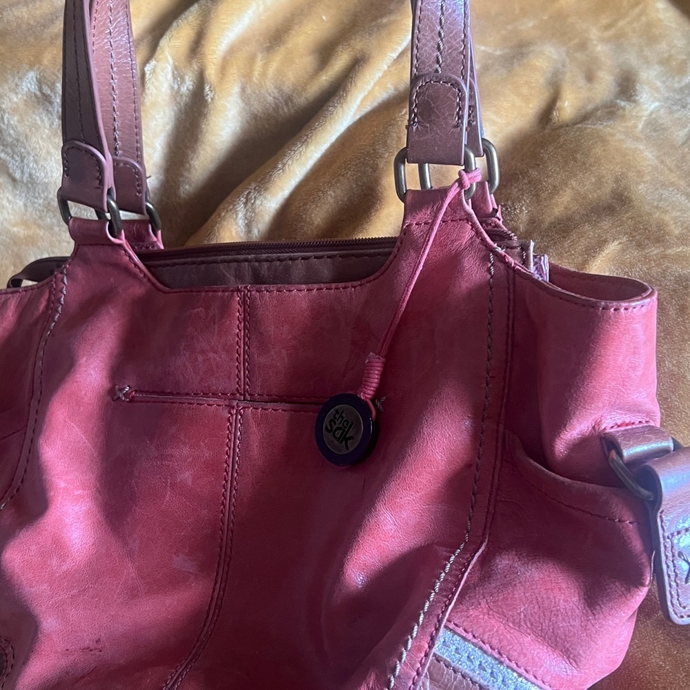 Stylish orange Leather Women's Bag